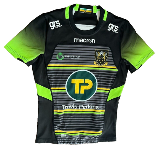 Northampton Saints Rugby 2017 2018 European Cup Jersey Shirt Macron Size Men M
