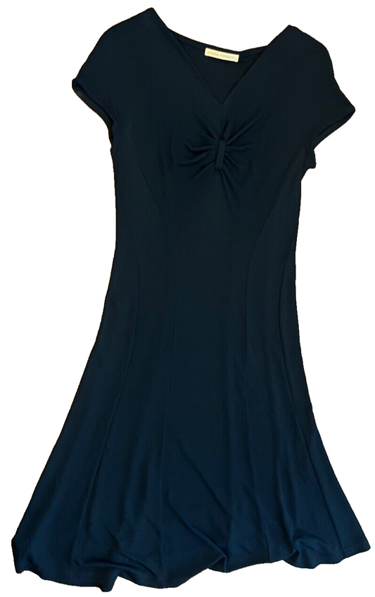 Louise Kennedy Blue Dress V Neck Sleeveless Flare Blue Size Women S