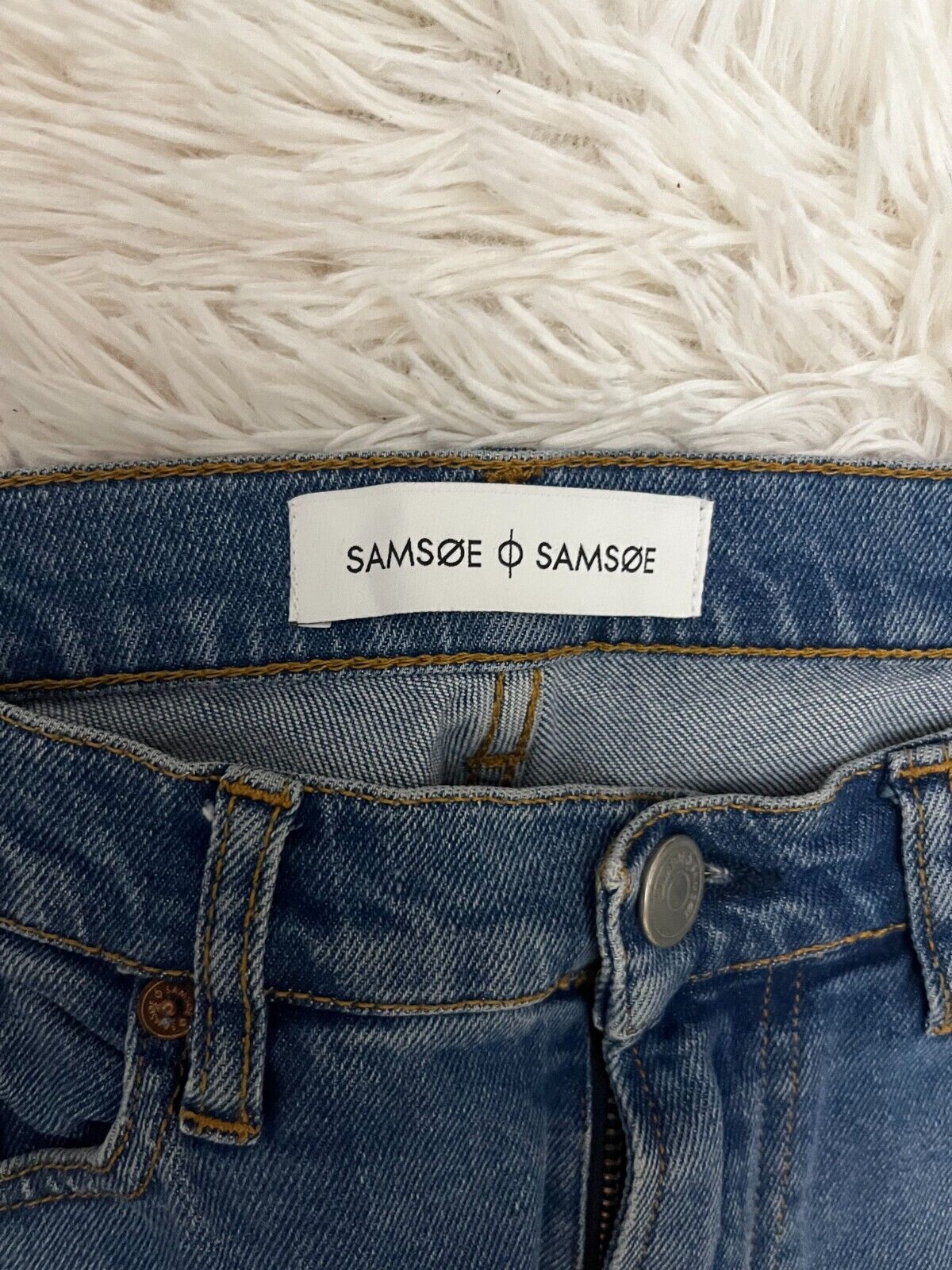 Samsoe Kobenhaven Blue Ripped Jeans Style Stefan Jean Men Pants Vaqueros