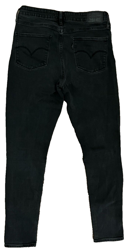Levis 721 Black Jeans Womens 29x30 High Rise Skinny Fit Denim Pants Black Tab