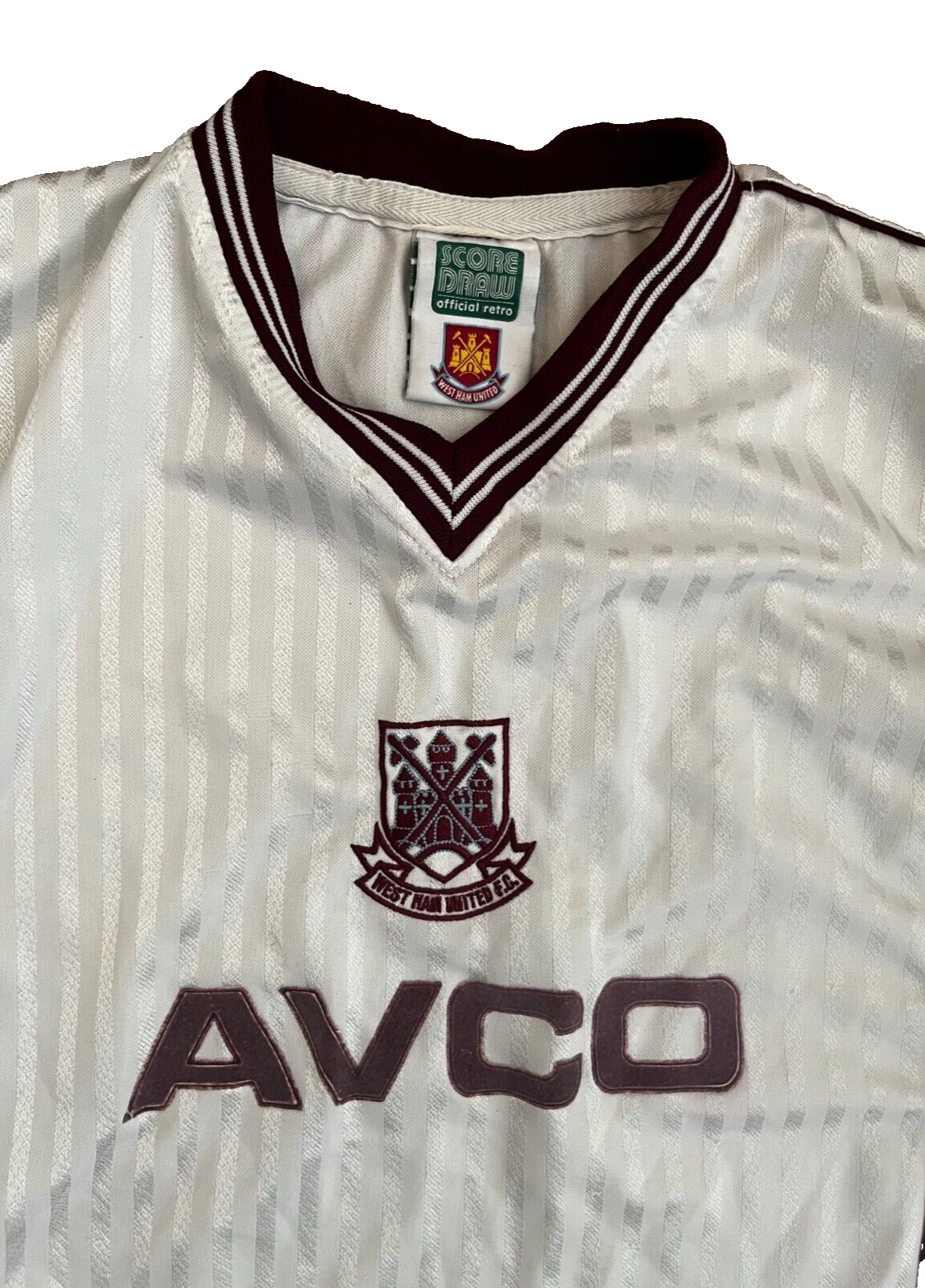 RARE West Ham United 1987 1989 Away Shirt Jersey ScoreDraw Camiseta Size Men M