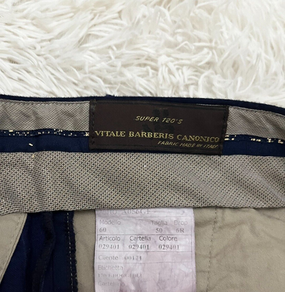 Vitale Barberis Canonico Suit Pants Trousers Pantalones Super 120 Made in Italy