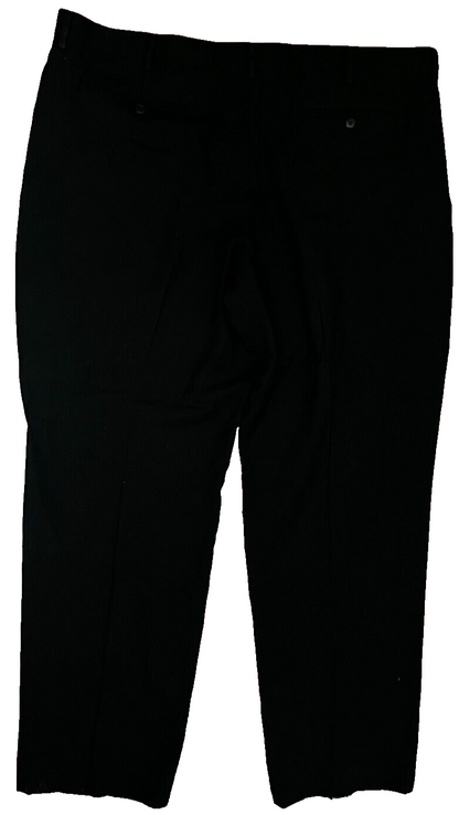 LL Bean Classic Fit 100% Wool Black Pants Trousers Mens 44W Straight Leg