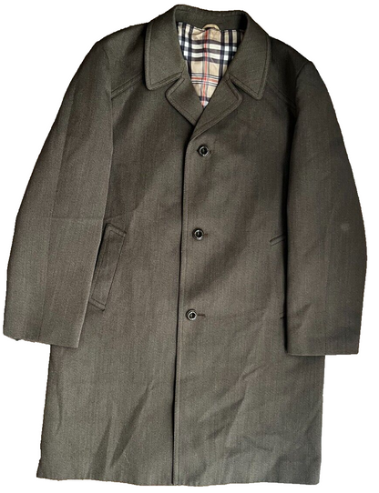 Wellington Executive Wool Polyester Coat Jacket Men Size L Made in UK