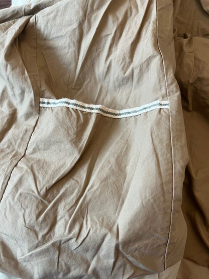 Timberland Jacket Cotton Linen Full Zip Beige Coat Men Size XXL