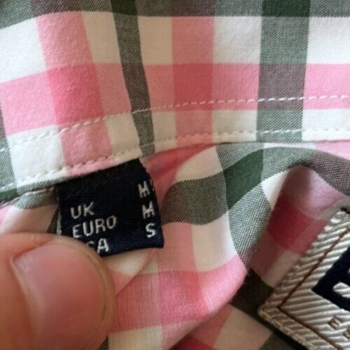 Barbour Button Up Shirt Regular Fit Checkered Cotton Long Sleeve Size Men M
