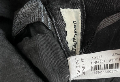 Dsquared2 Black Mens Size 36 Skinny Fit Button Fly Denim Made in Italy