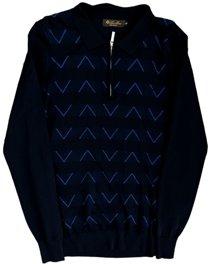 Loro Piana Sweatshirt Sweater Pullover 1/4 Zip Size Men L CHECK MEASUREMENTS