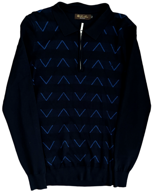 Loro Piana Sweatshirt Sweater Pullover 1/4 Zip Size Men L CHECK MEASUREMENTS