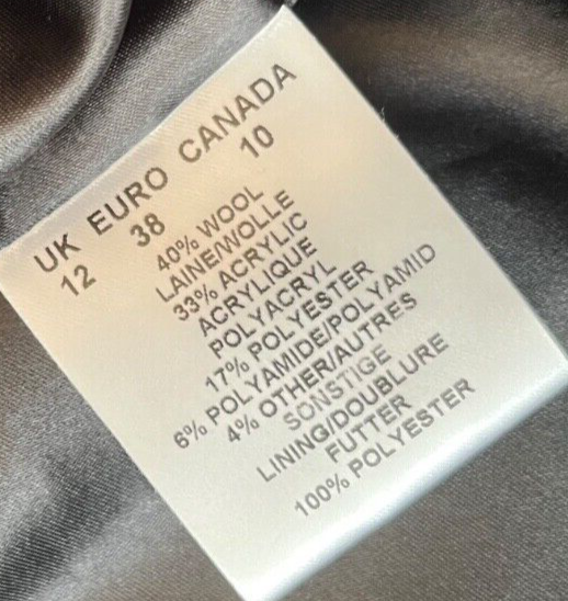 Windsmoor Wool Blend Coat Gray Jacket Hooded Women Size EUR 38 UK 12