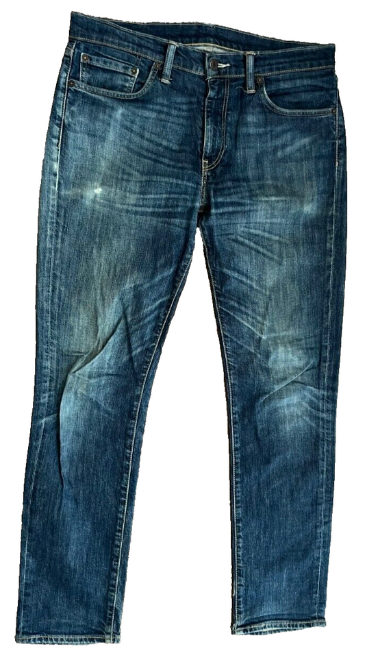 Levis 511 Blue Jeans Mens 32x34 Slim Fit Straight Leg Denim Red Tab