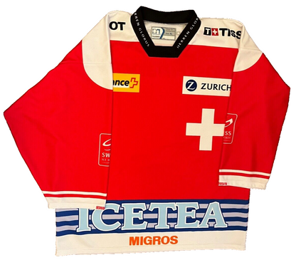 Switzerland Hockey Jersey 2013 2014 Home Shirt Ochsner Men Size XL