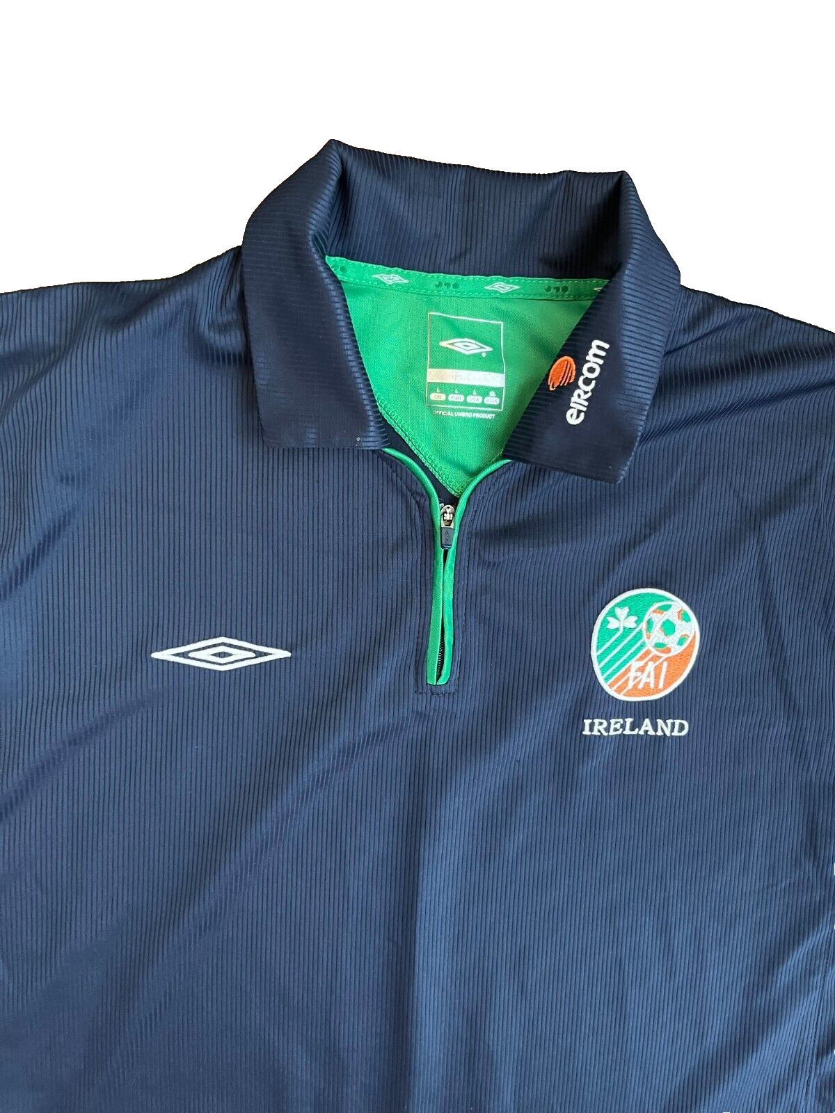 Vintage Ireland Jersey Training Polo Shirt Umbro Football Size Men L