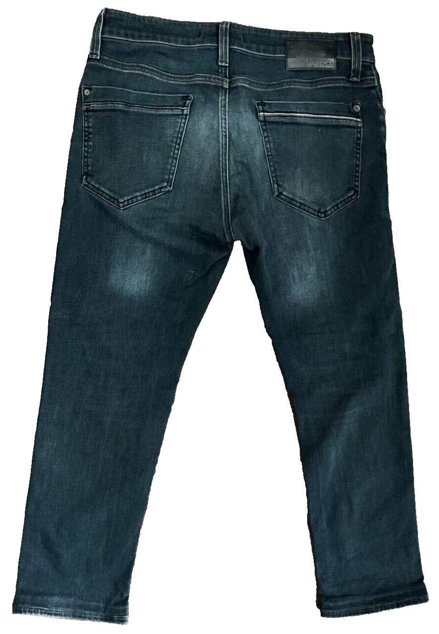 Mavi Black Jeans Blue Mens Marcus Slim Straight Leg Denim CHECK MEASURMENTS