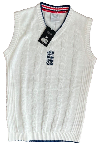 BNWT England Cricket Sweater Knitted Vest Training Castore Pullover Size Men S