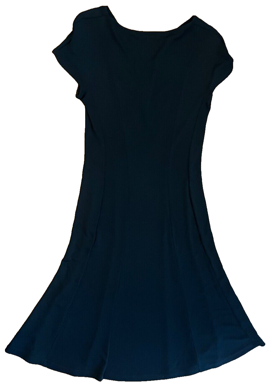 Louise Kennedy Blue Dress V Neck Sleeveless Flare Blue Size Women S
