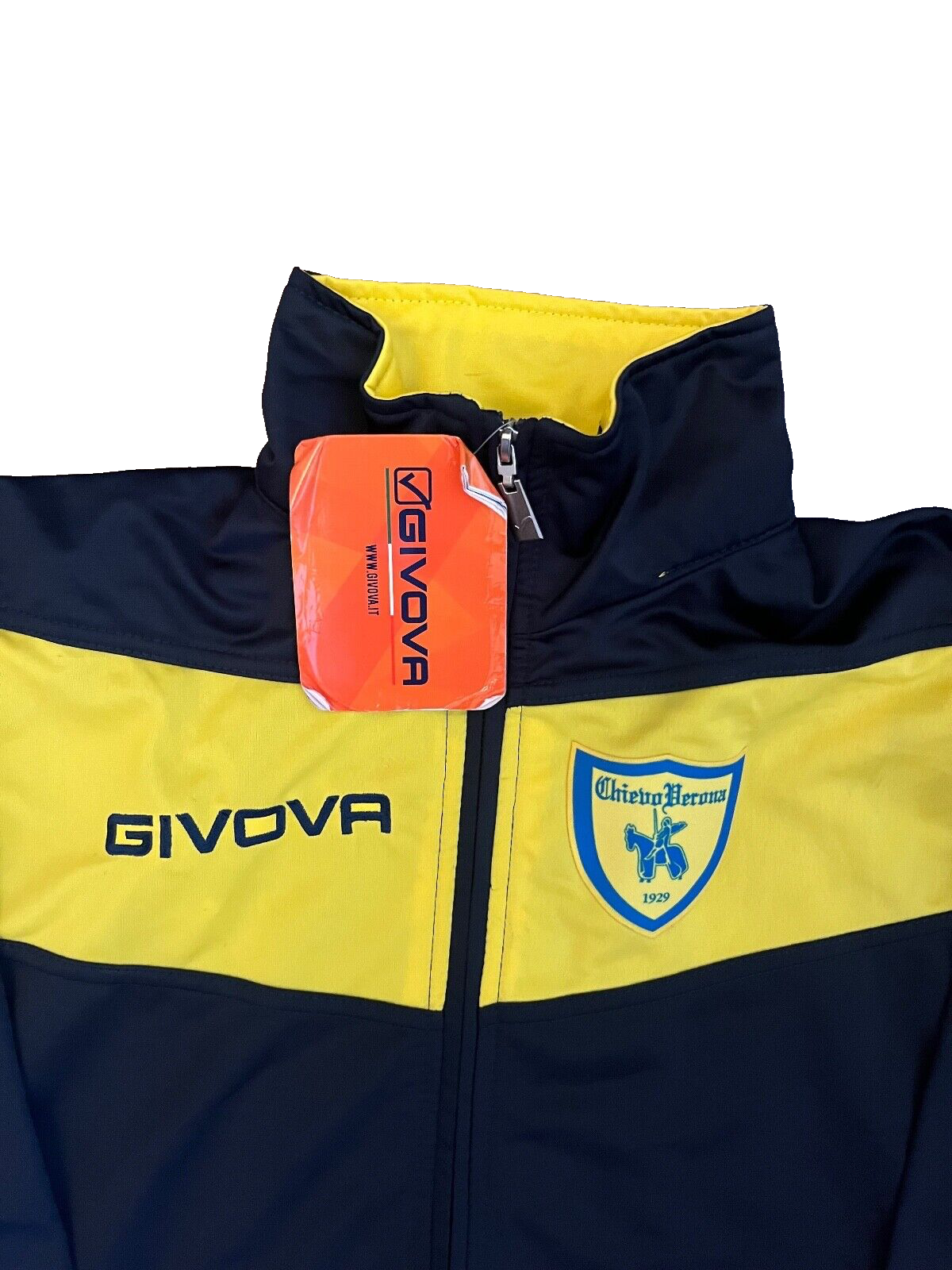 BNWT Vintage Chievo Verona Football Training Jacket Givova Men Size S