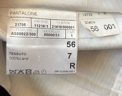 Canali Full Suit Blazer Jacket Pants Wool Size Men 58 / 56 R Made in Italy