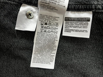Levi's Strauss Button Up Shirt Denim Cotton Gray Men Size S