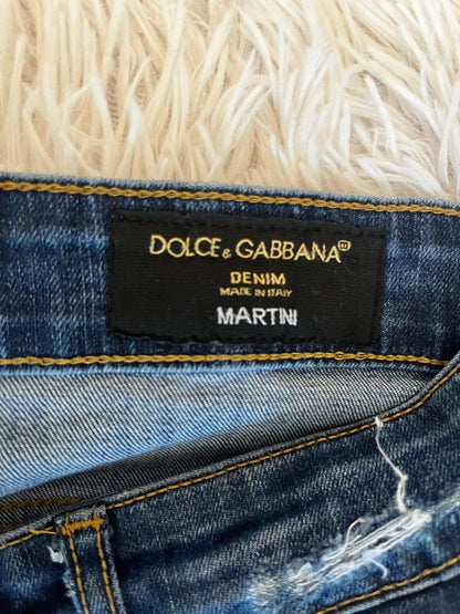 Dolce Gabbana Martini Jeans Distressed Women Size 56 Slim Fit Made in Italy