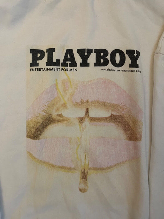 Playboy x Missguided Hoodie Sweater White Men Size US 14 EU 46