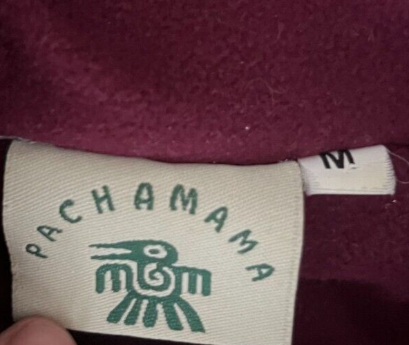 Pachamama Hand Made Wool Hoodie Sweater Handknit Sweatshirt Size M Made in Nepal