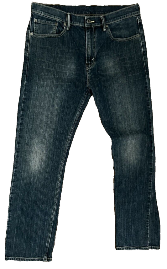 Levis 505 Blue Jeans Mens 33x32 Regular Fit Straight Leg Denim Blank Red Tag