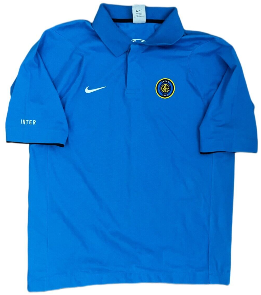 Vintage Inter Milan Training Polo Shirt Jersey Nike Camiseta Trikot Mailot Men L