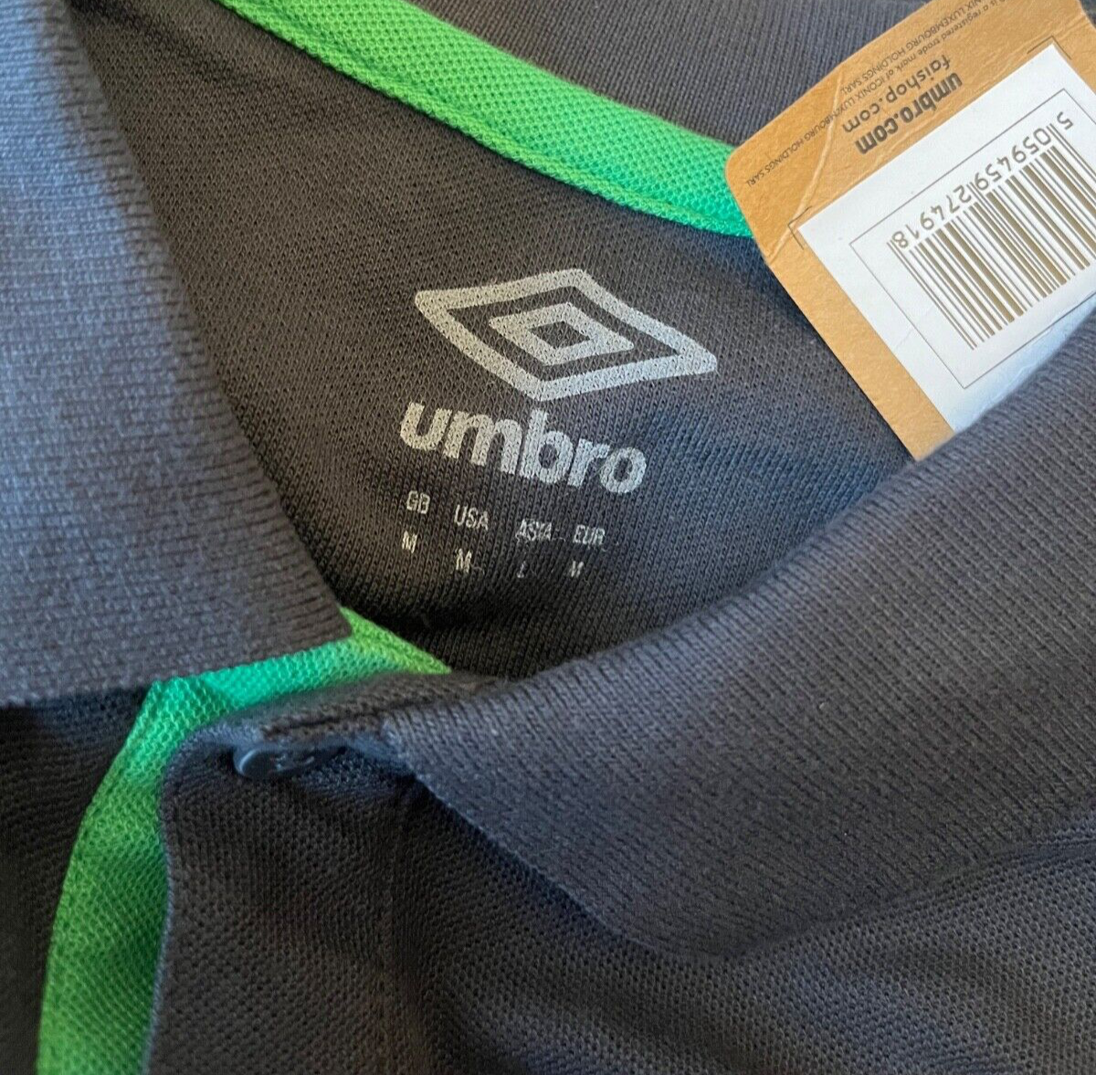 BNWT Ireland Jersey Training Polo Shirt Umbro Football Men Size M