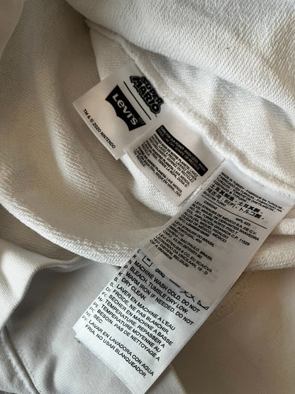 Levis Hoodie Mario Nintendo Sweater Sweatshirt Pullover White Size Men M