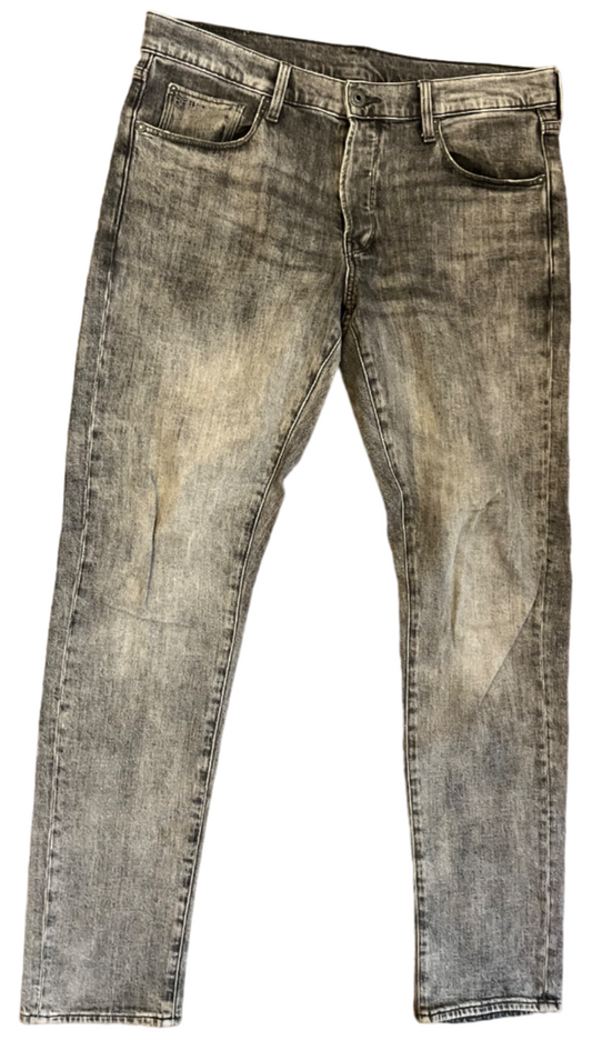 G Star Raw 3301 Jeans Straight Tapered Size Men 33x34 Blue Denim Pants Gray