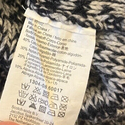 Scotch Soda Sweater Pullover Alpaca Wool Blend Colour Block Size Men XL
