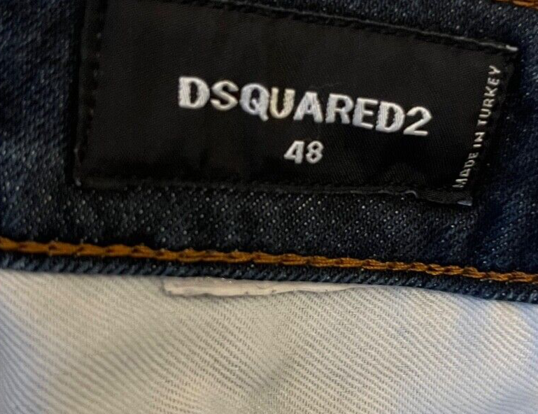 Dsquared2 Dark Blue Jeans Men Size 48 Regular Fit Straight Leg Denim