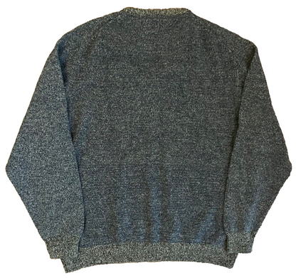 Paul Smith Sweater Pullover Gray Wool Elbow Patches V Neck Size Men XXL