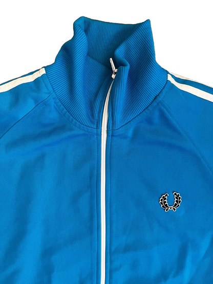 Vintage Fred Perry Track Jacket Blue Full Zip Track Top Size Men M