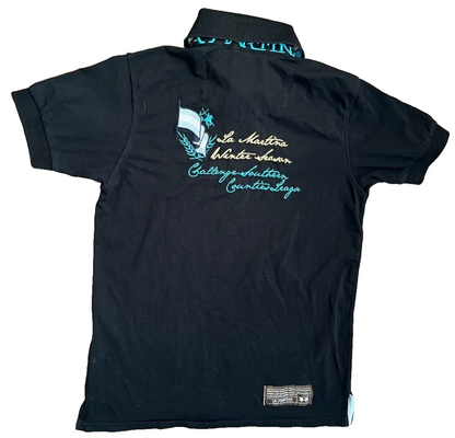 La Martina Buenos Aires Polo Shirt Short Sleeve Cotton Black Size Men S