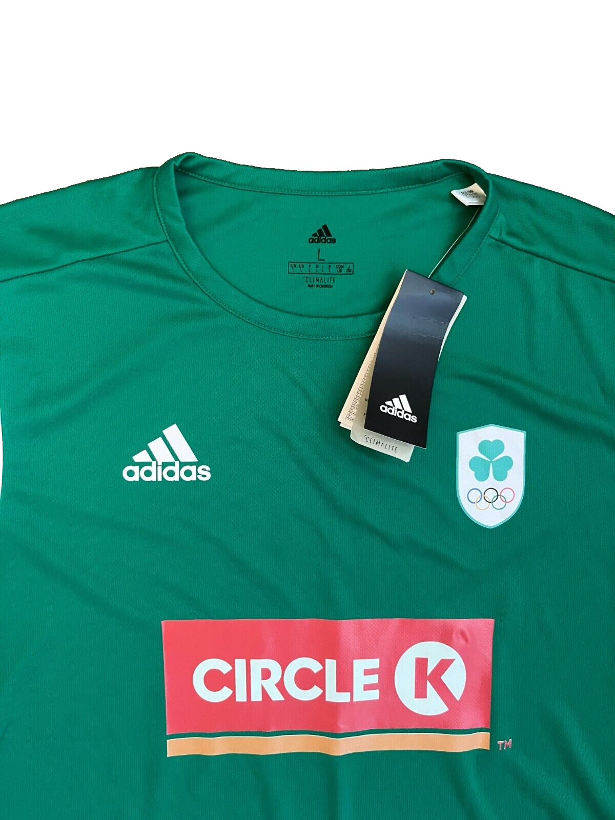 BNWT Ireland Olympics Jersey 2020 Shirt Green Adidas Size Men L