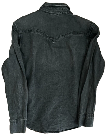 Levi's Strauss Button Up Shirt Denim Cotton Gray Men Size S
