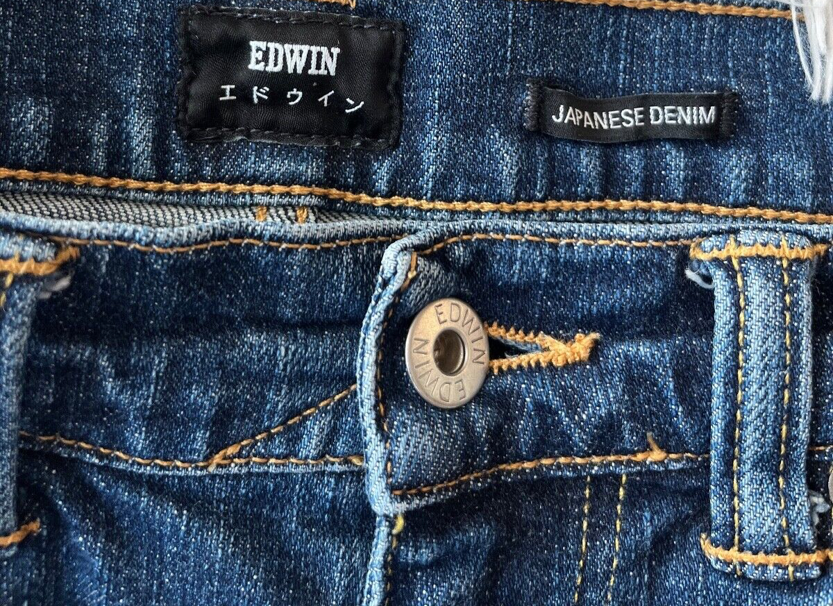 Edwin Japanese Denim Jeans Blue Men Size 32x34 Slim Tapered ED-80