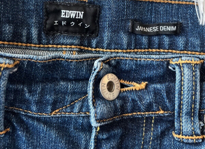 Edwin Japanese Denim Jeans Blue Men Size 32x34 Slim Tapered ED-80