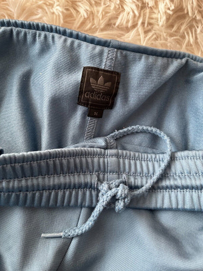 Adidas Blue Trousers Dark Brown Stripes Men Size M Sweatpants Y2K