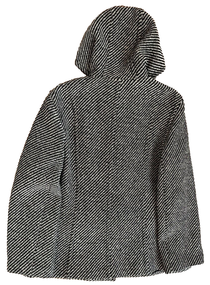 Windsmoor Wool Blend Coat Gray Jacket Hooded Women Size EUR 38 UK 12