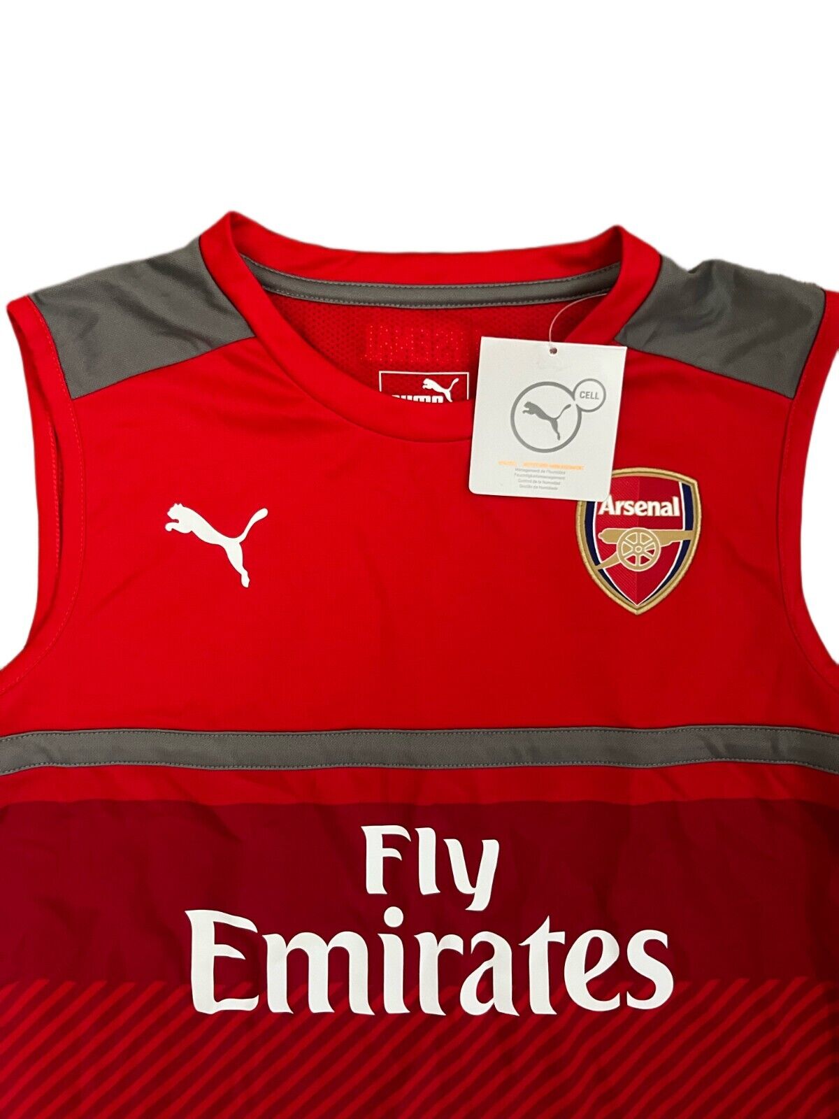 BNWT Arsenal Training Vest Shirt Jersey Puma Camiseta Trikot Mailot Women Size M