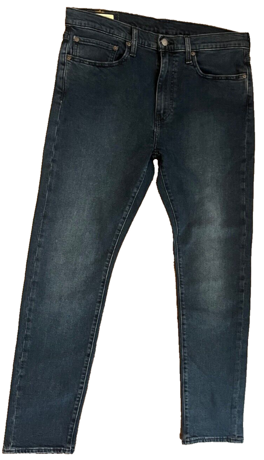 Levis 510 Dark Blue Jeans Mens 34x32 Slim Fit Skinny Leg Denim Big E