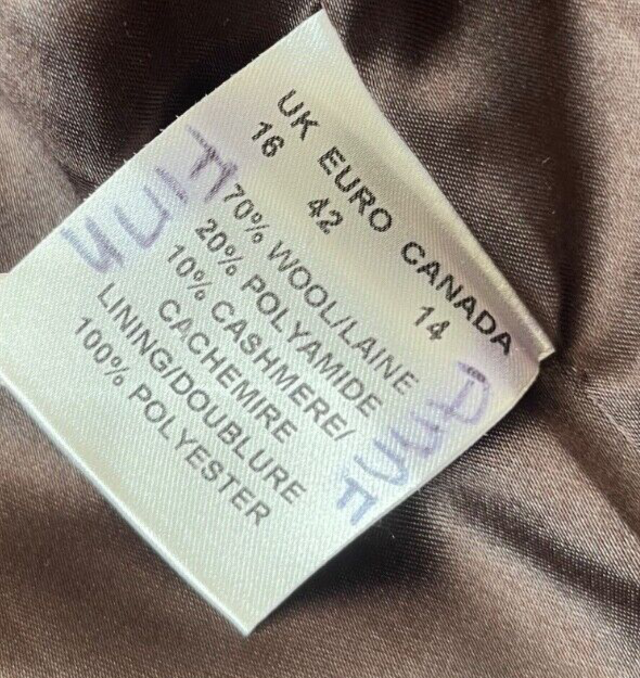 Windsmoor Wool Cashmere Blend Coat Orange Jacket Women Size EUR 42 UK 16