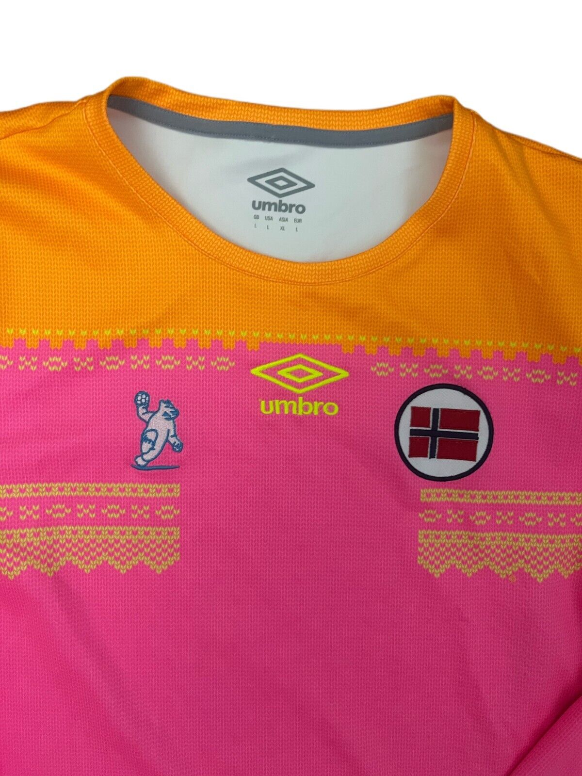 Rare Norway Handball Shirt Jersey Umbro Camiseta Trikot Mailot Size Men L