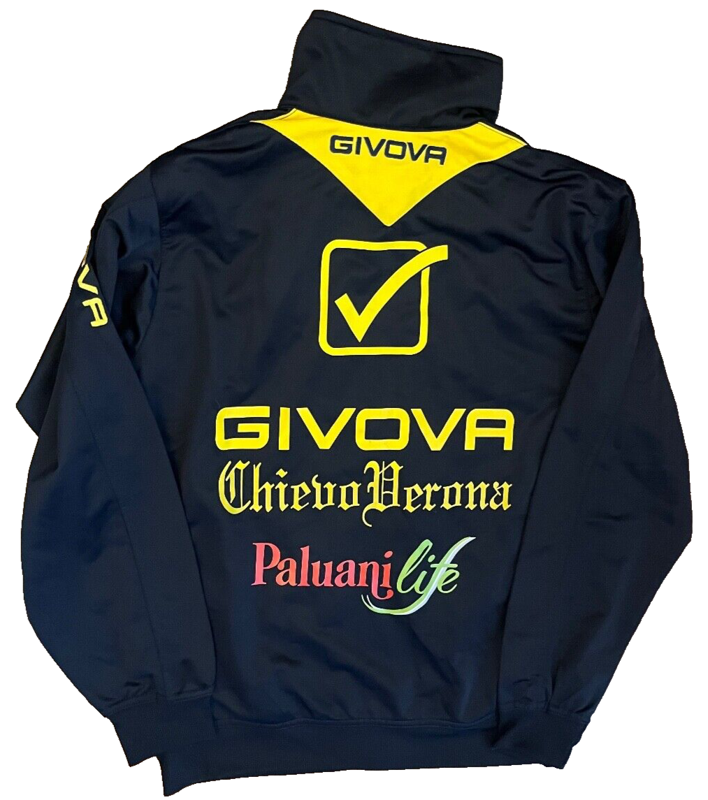 BNWT Vintage Chievo Verona Football Training Jacket Givova Men Size S