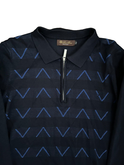 Loro Piana Sweatshirt Sweater Pullover 1/4 Zip Size Men L CHECK MEASUREMENTS