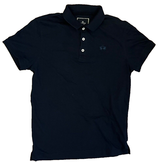 La Martina Polo Shirt Navy Blue Tag Cotton Size Men M