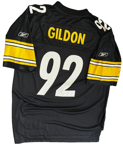 Vintage Jason Gildon Pittsburgh Steelers Jersey Reebok Shirt Size Men L
